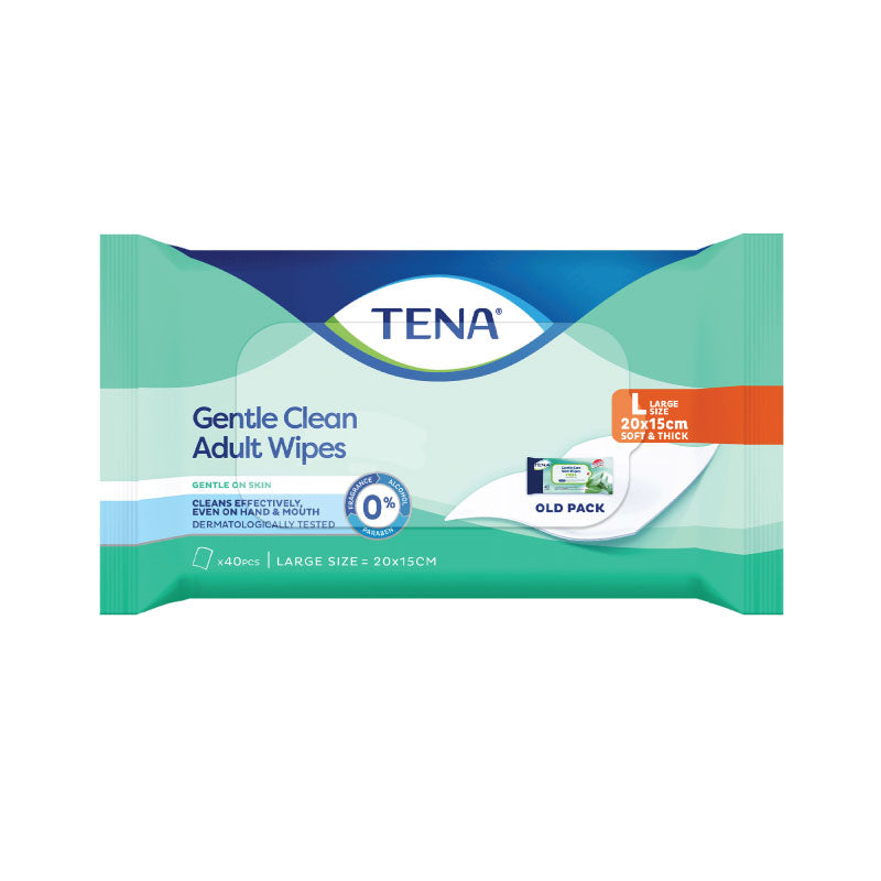 TENA GENTLE WET WIPES (L) 40's