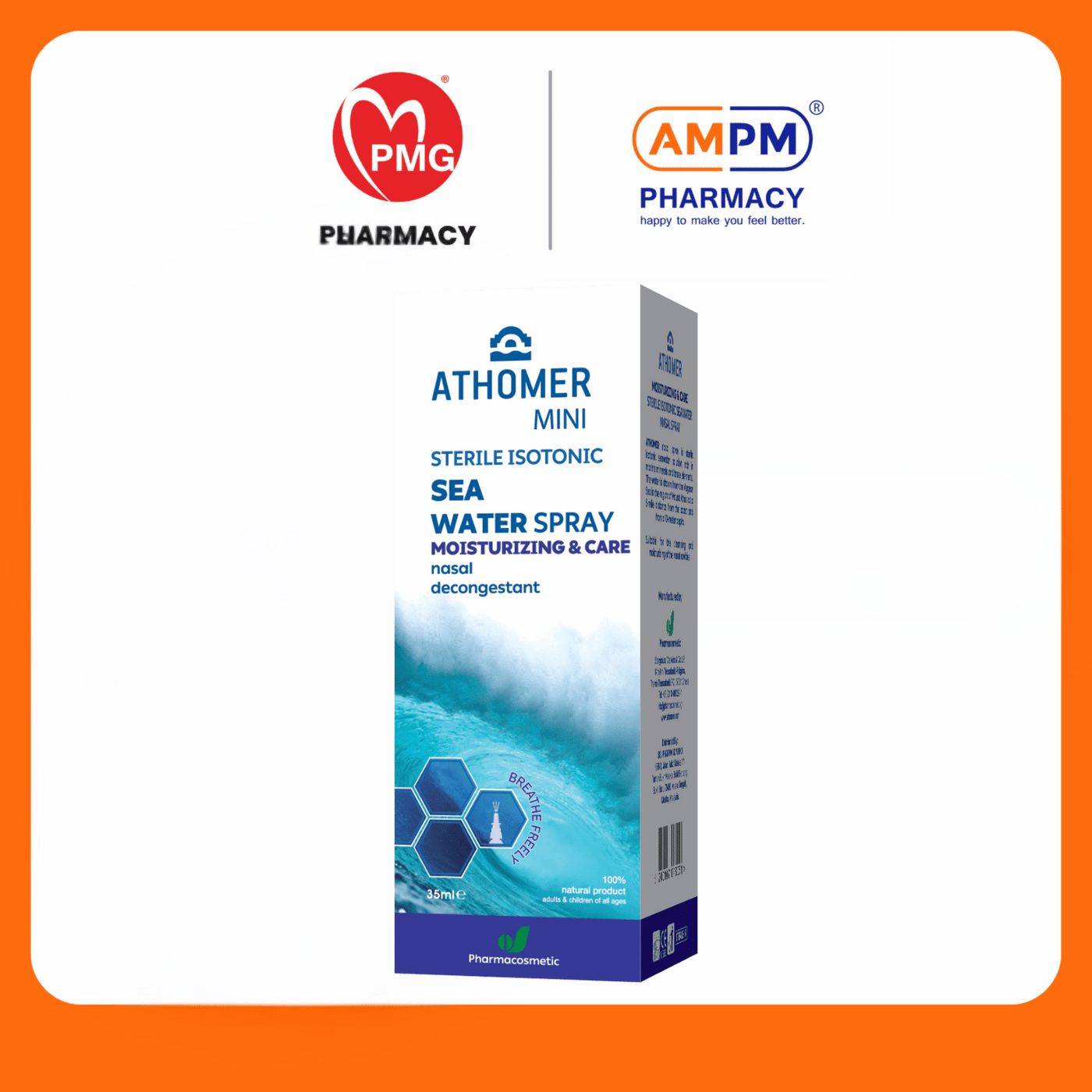 ATHOMER MINI MOISTURIZING & CARE SEAWATER NASAL SPRAY 35ml