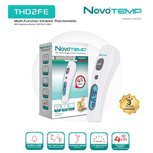 NOVOTEMP NON-CONTACT INFRARED FOREHEAD THERMOMETER (THD2FE)
