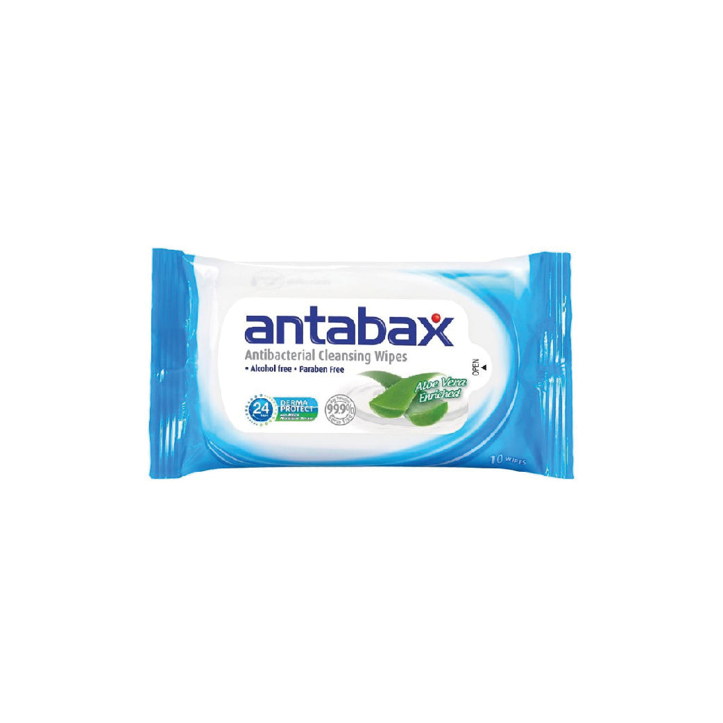ANTABAX ANTIBACTERIAL CLEANSING WIPES 10's