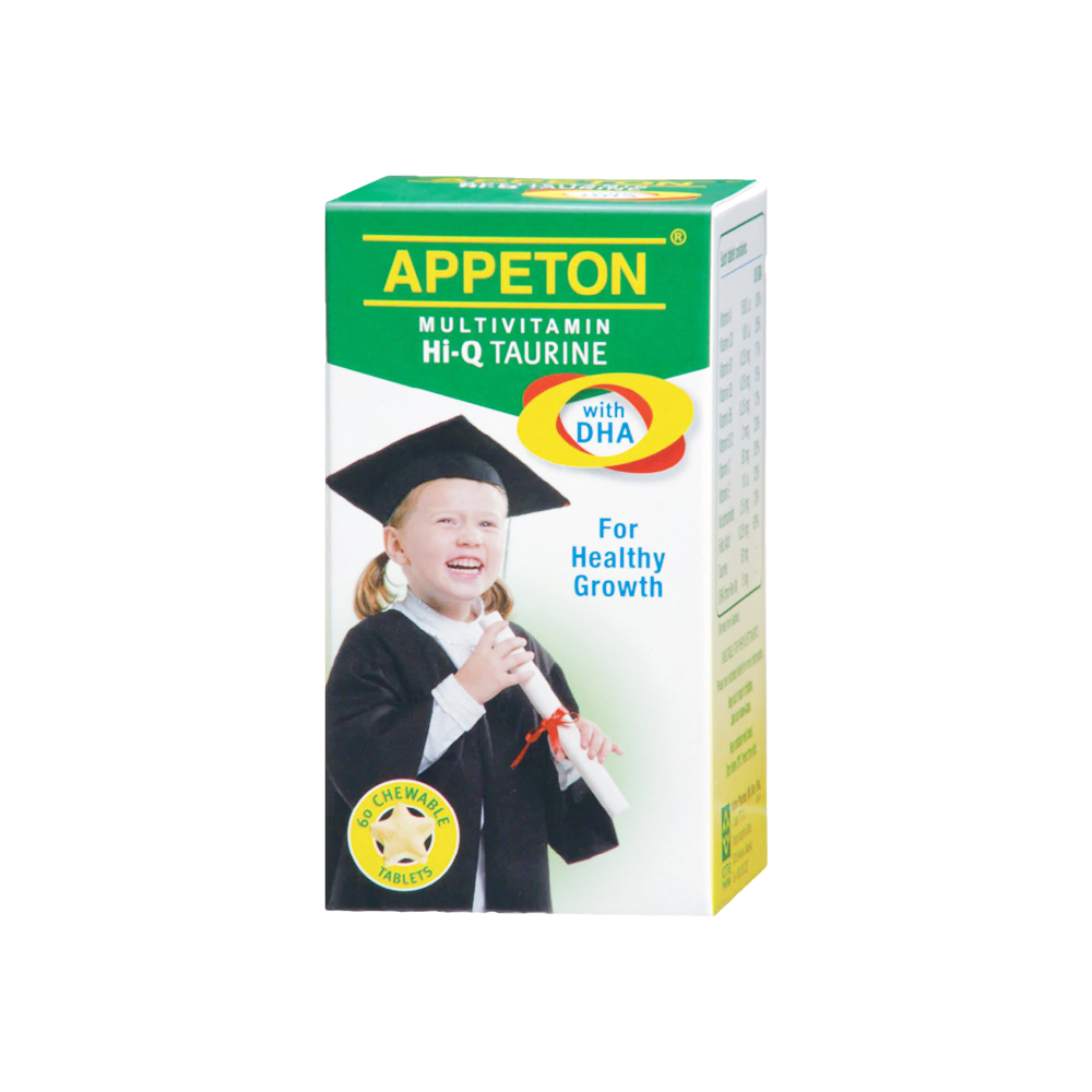 APPETON MULTIVITAMINS HI-Q TAURINE + DHA TABLET 60's