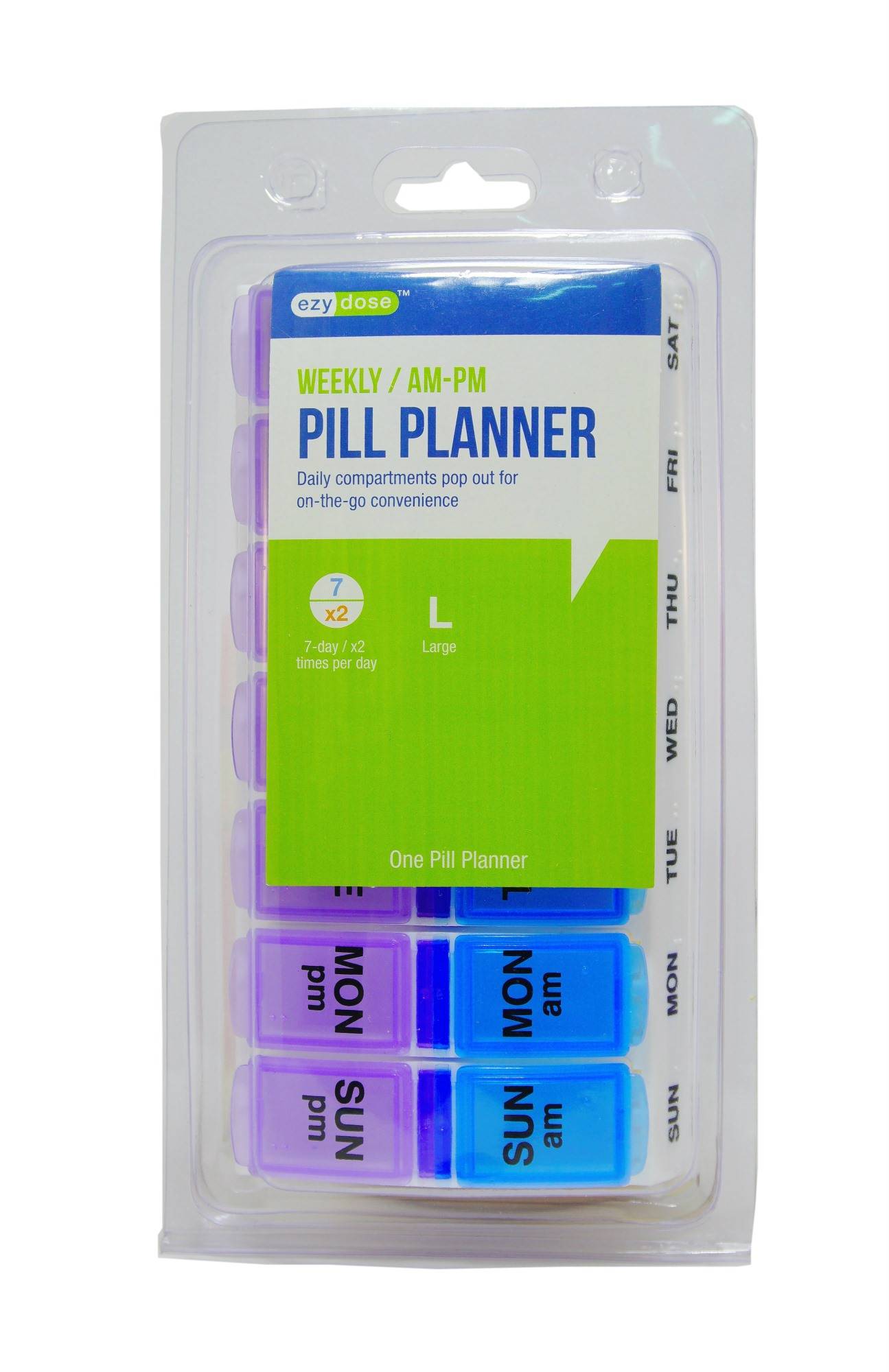 EZY DOSE WEEKLY AM/PM PILL PLANNER (L) (67010)
