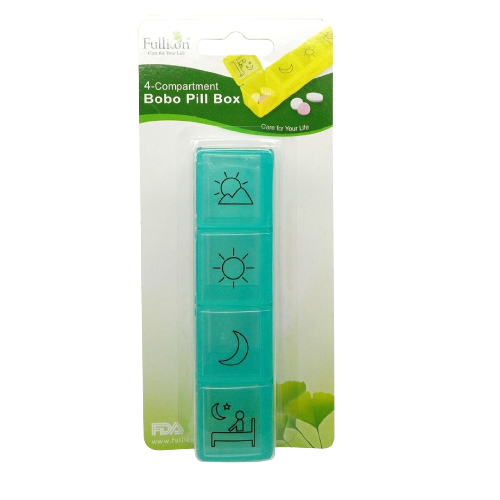 FULLICON 4-COMPARTMENT BOBO PILL BOX 1's